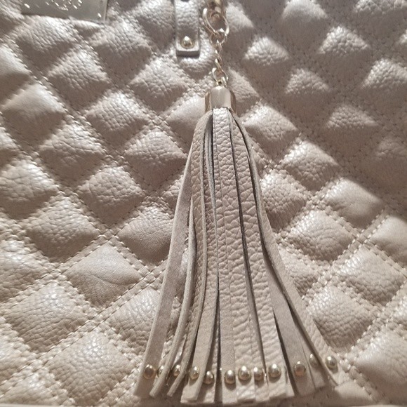 BCBG Tan Quilted Style Tote Bag - Picture 2 of 8